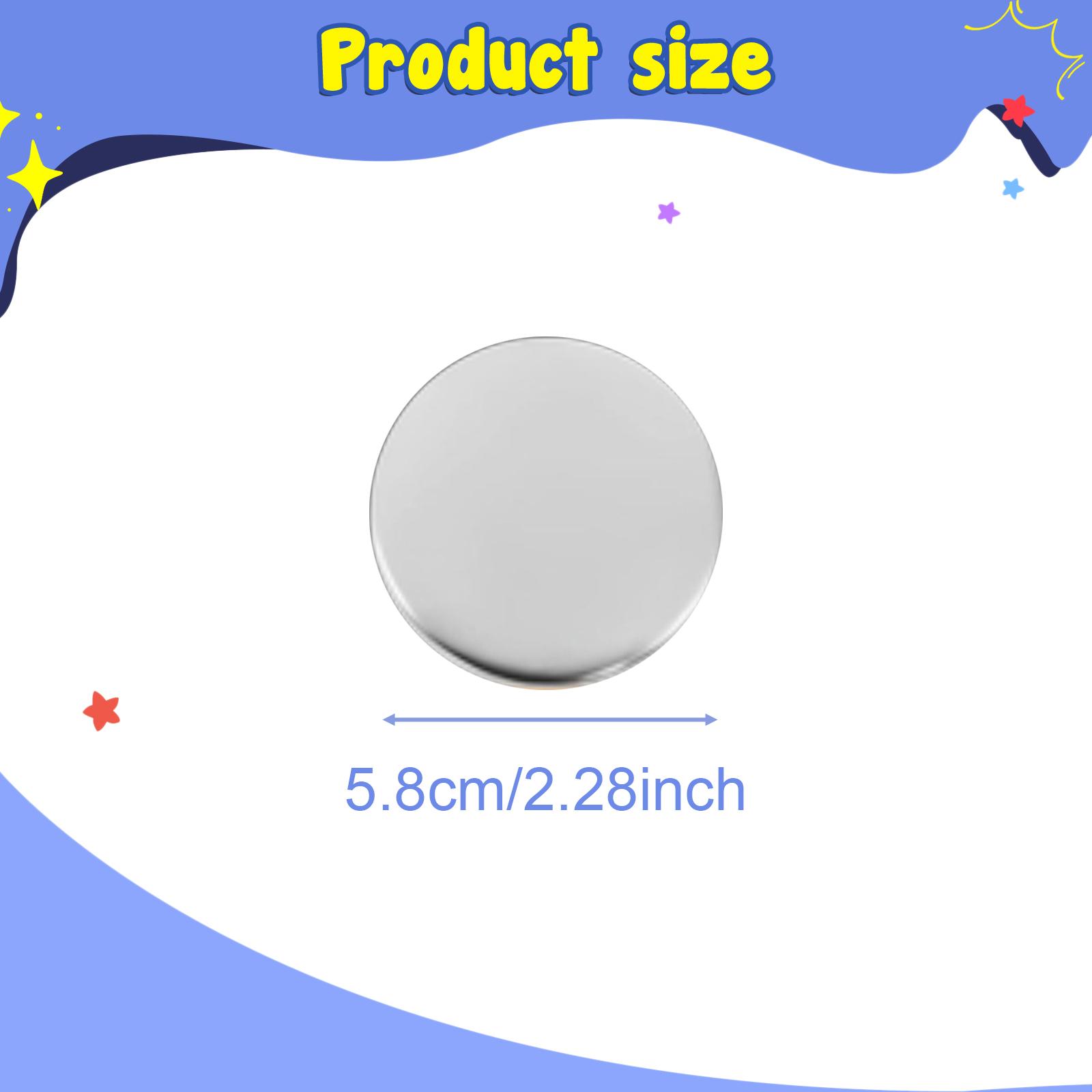 Button Badge Blank - ボタンバッジキット 金属製ブランクバックカバー 学術イベントやDIY識別タグ用の消耗品