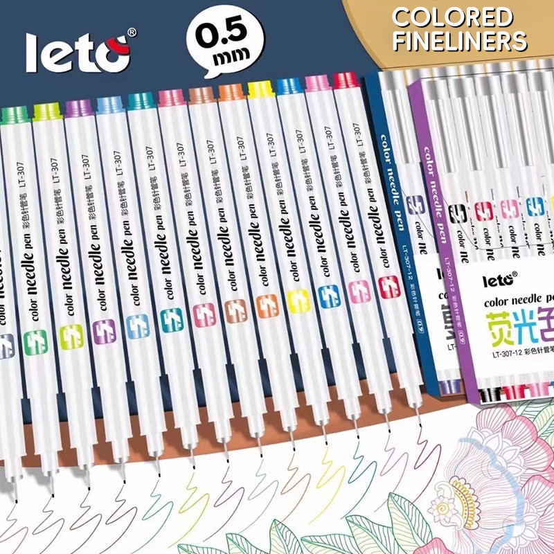 Copic Marker Sketch - 細字ニードルペン12本セット スケッチデザイン ヴィンテージ蛍光 プレミアム品質カラー アート用品 文房具