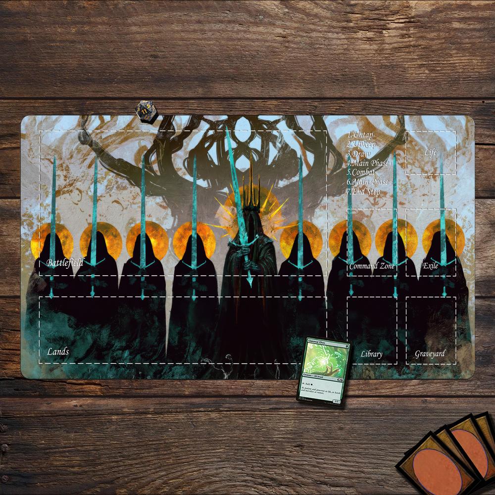 Door Mat Blank - マジックプレイマット カードゲームマット ゾーン付き mtg プレイマット シャドウナイト