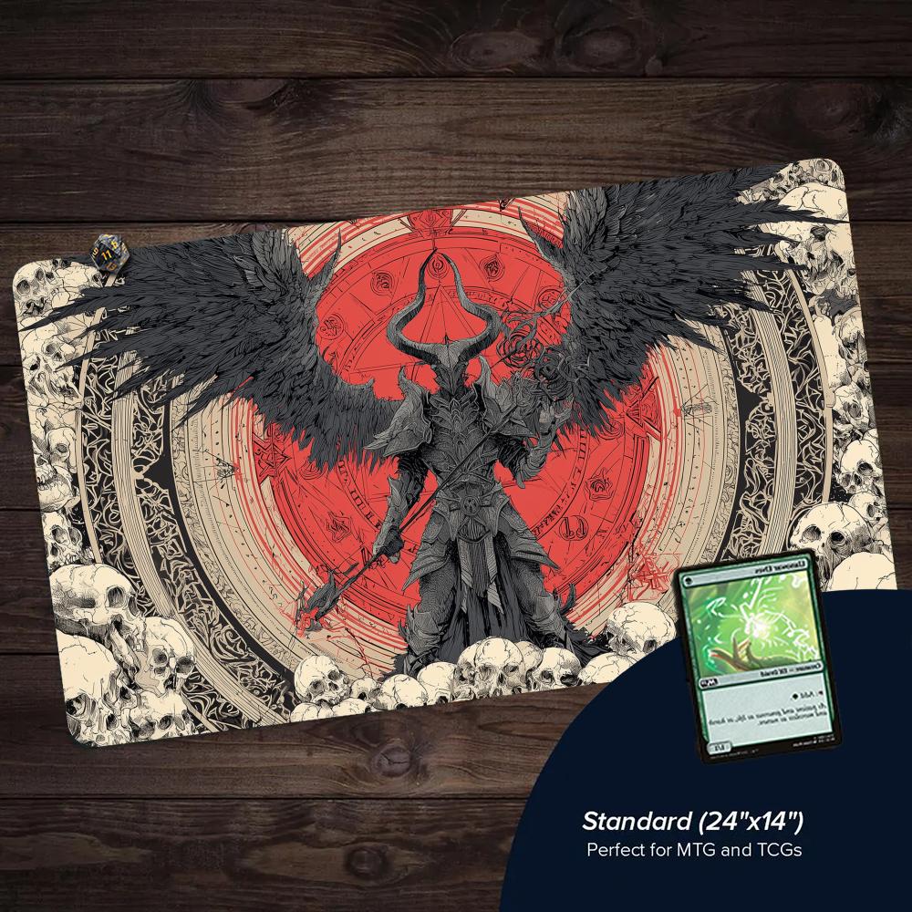 ゴシックスタイルの山羊頭の悪魔TCGプレイマット、マジックカ - Door Mat Blank のレビューと価格