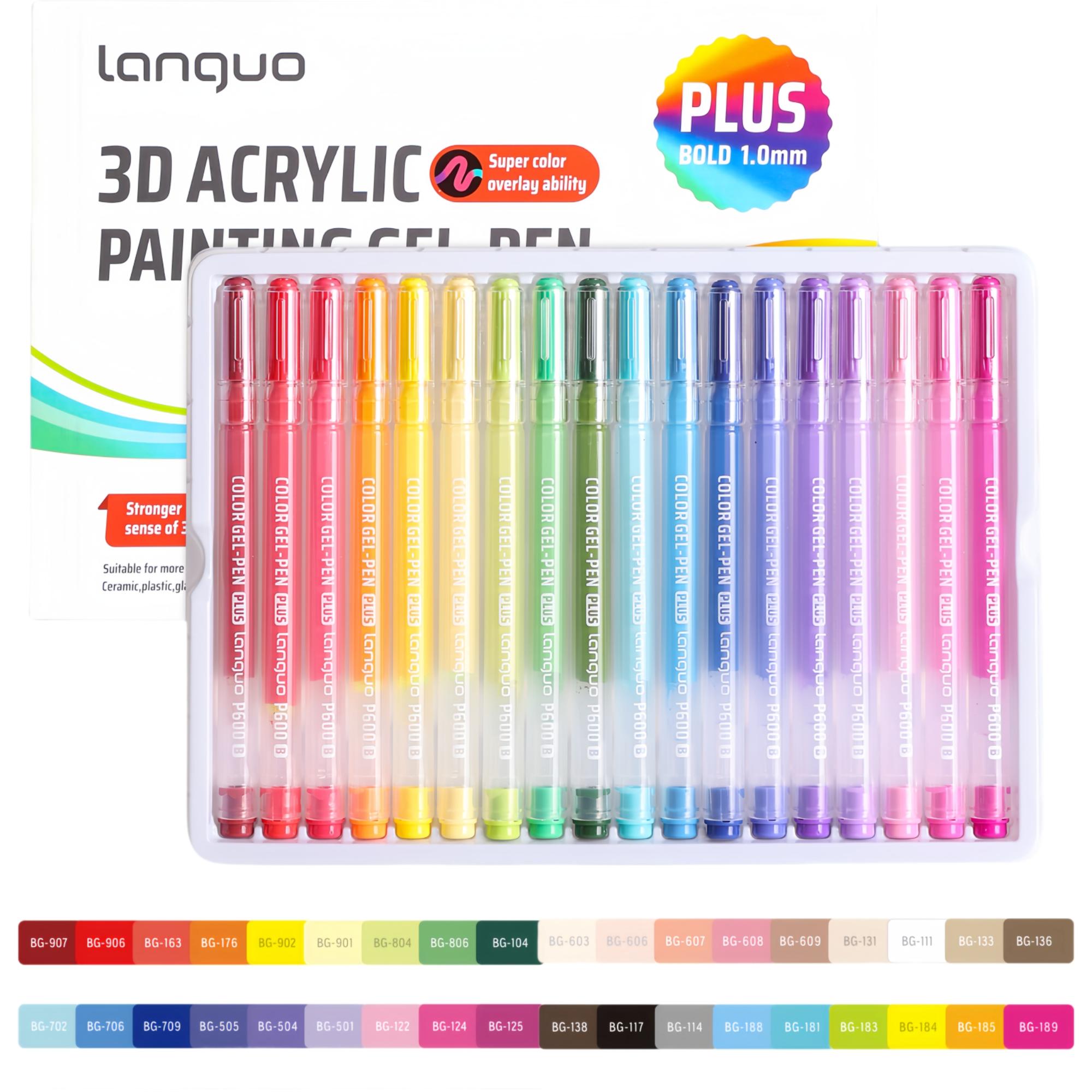 ラングオ 54色 3D効果 アクリルマーカーセット 可愛い文 - Copic Marker Sketch のレビューと価格