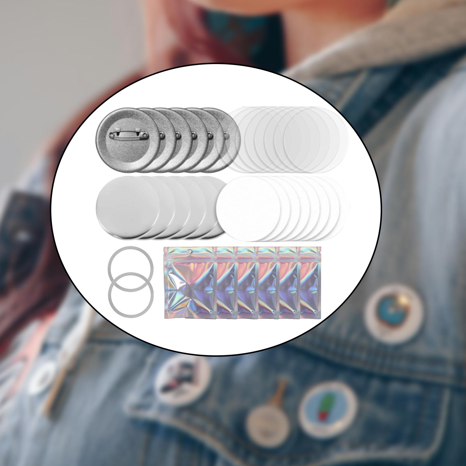 ボタンバッジキット 金属製ブランクバックカバー 学術イベント - Button Badge Blank のレビューと価格