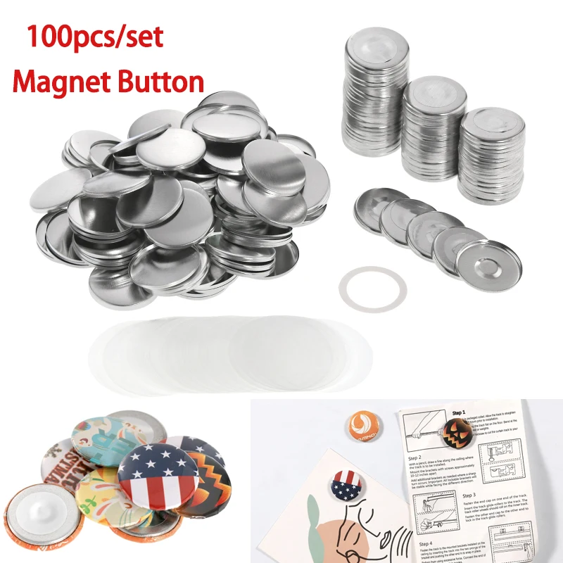 DIY強力磁気冷蔵庫用マグネット、バッジボタン、冷蔵庫のリマ - Button Badge Blank のレビューと価格