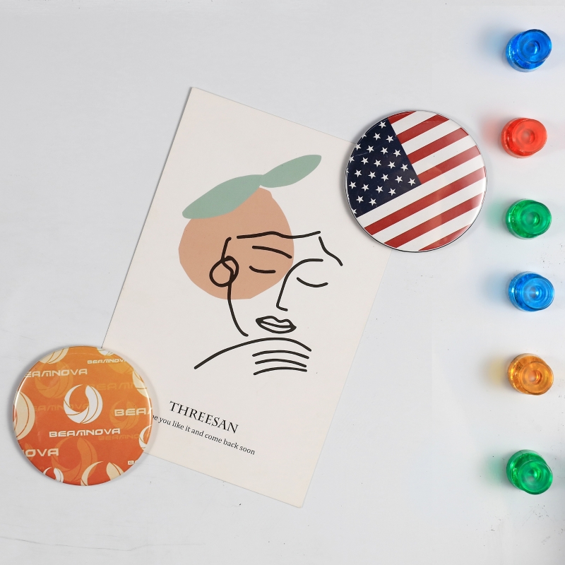 無地のソフトマグネット冷蔵庫マグネットバッジボタンパーツ 1 - Button Badge Blank のレビューと価格