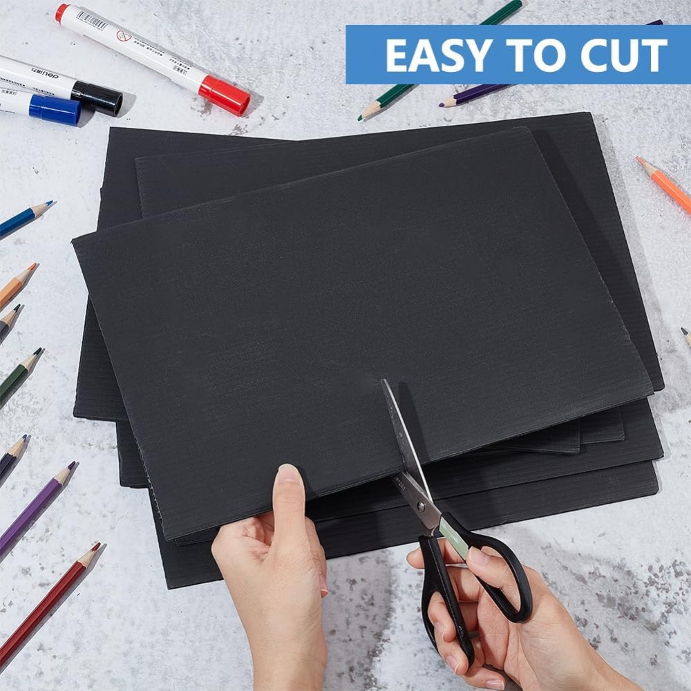 10 個黒段ボールプラスチックシート 12 × 7.8 イン - Yard Sign Blank のレビューと価格