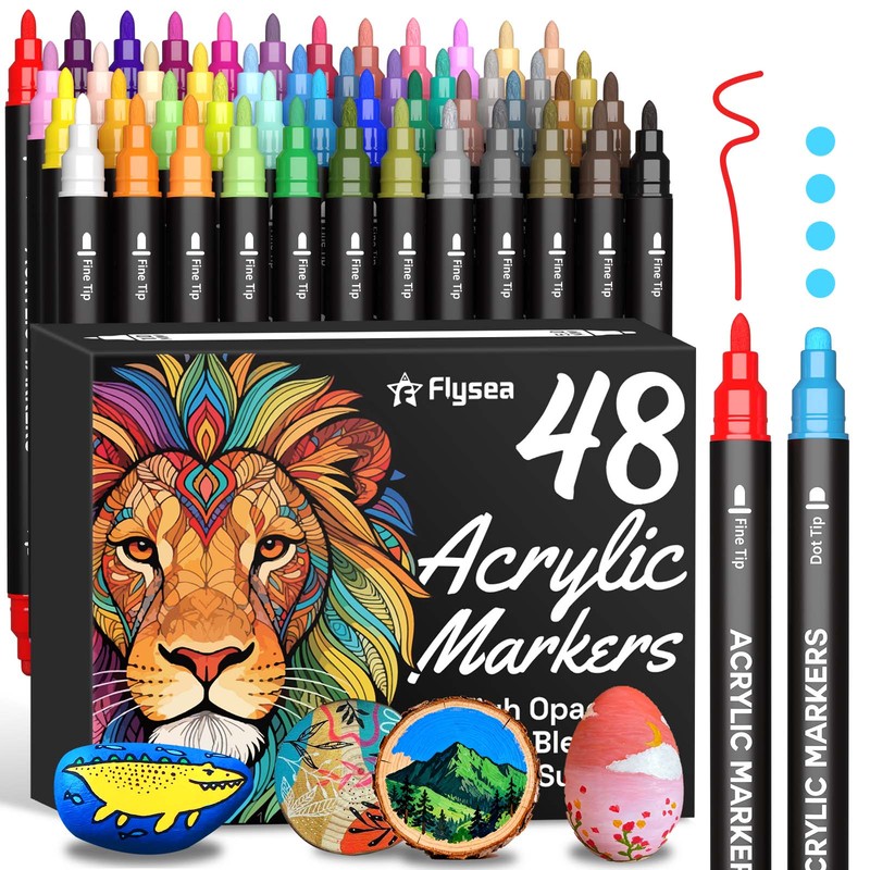 24/36/48色デュアルチップアクリルペイントペン、細字＆ - Copic Marker Classic のレビューと価格
