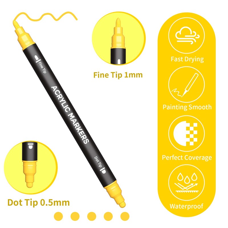 24/36/48色デュアルチップアクリルペイントペン、細字＆ - Copic Marker Classic のレビューと価格