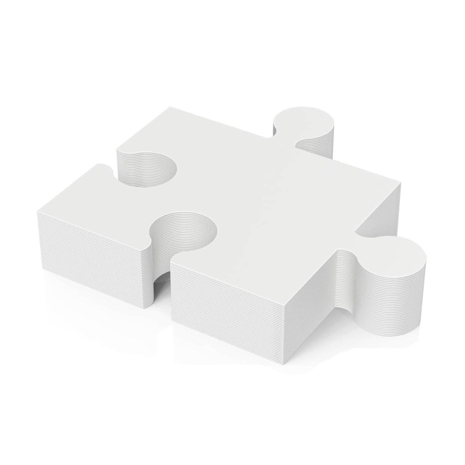 30 個のパズルピース絵画装飾子供用パーティー記念品クリエイ - Puzzle Blank White のレビューと価格